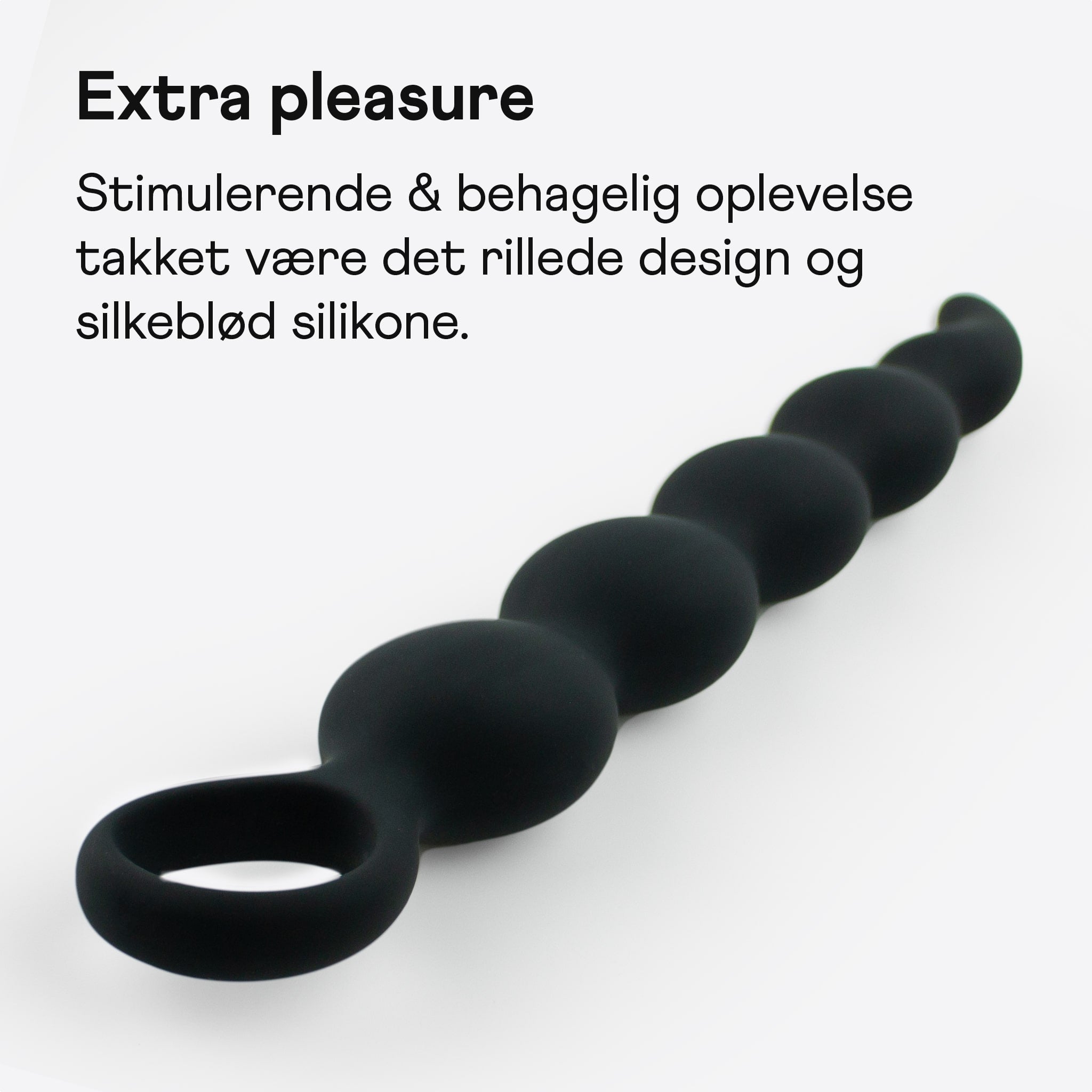Unilove bølget anal dildo sort liggende