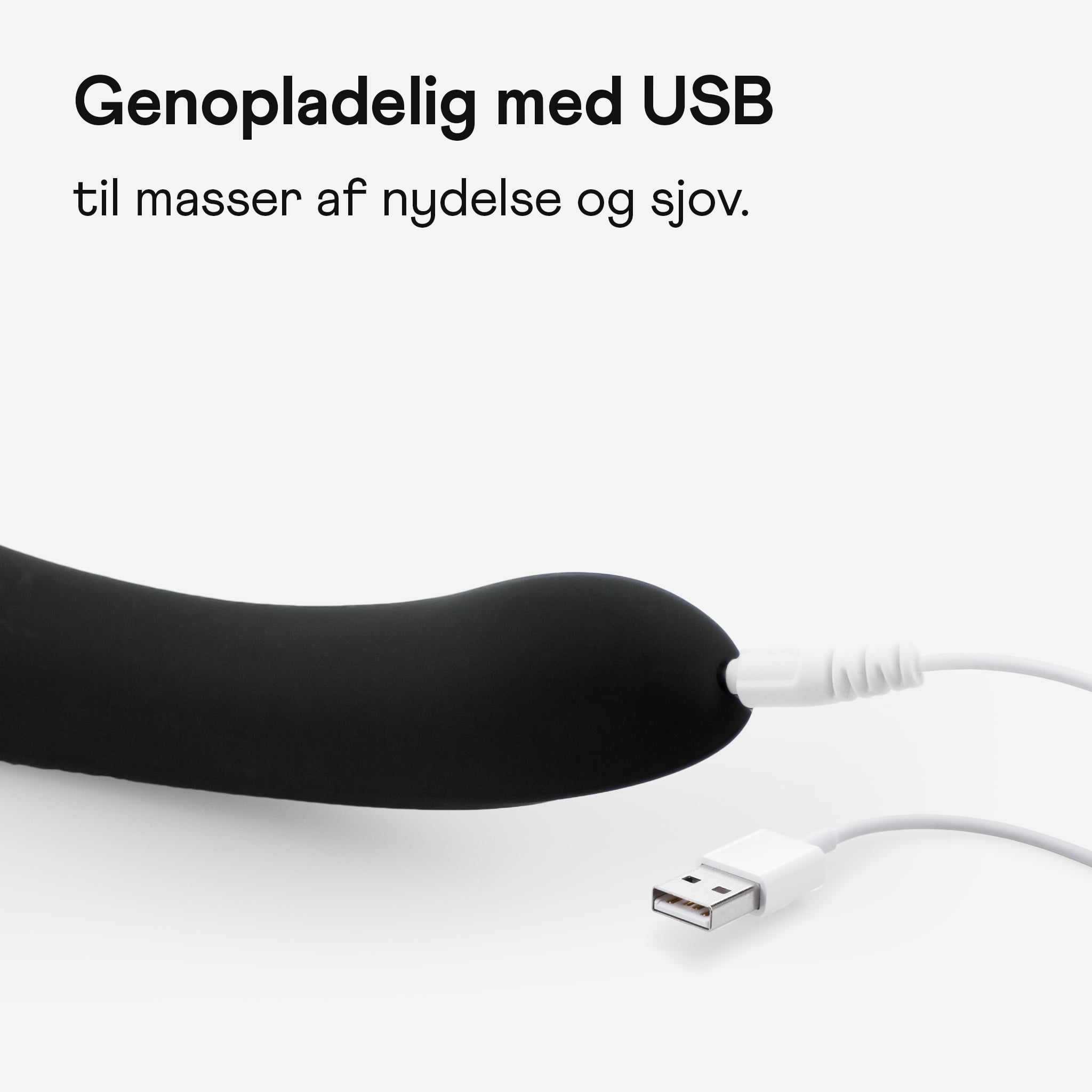 Amina power wand vibrator 2-i-1 hoved med oplader