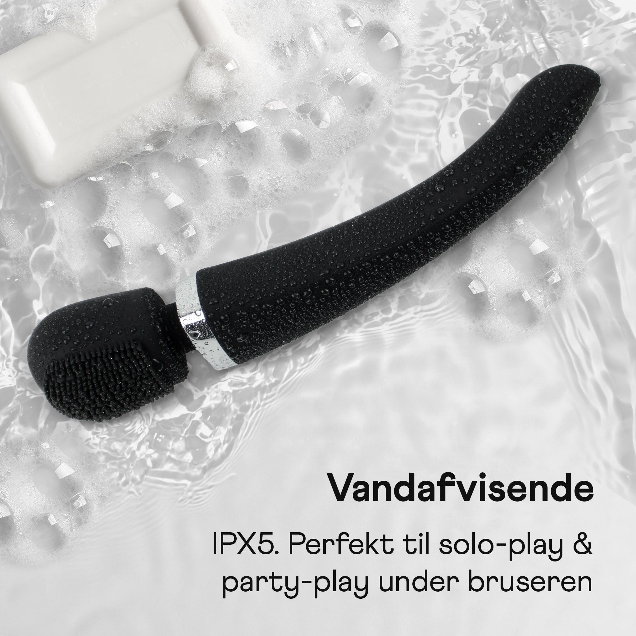 Amina power wand vibrator 2-i-1 hoved