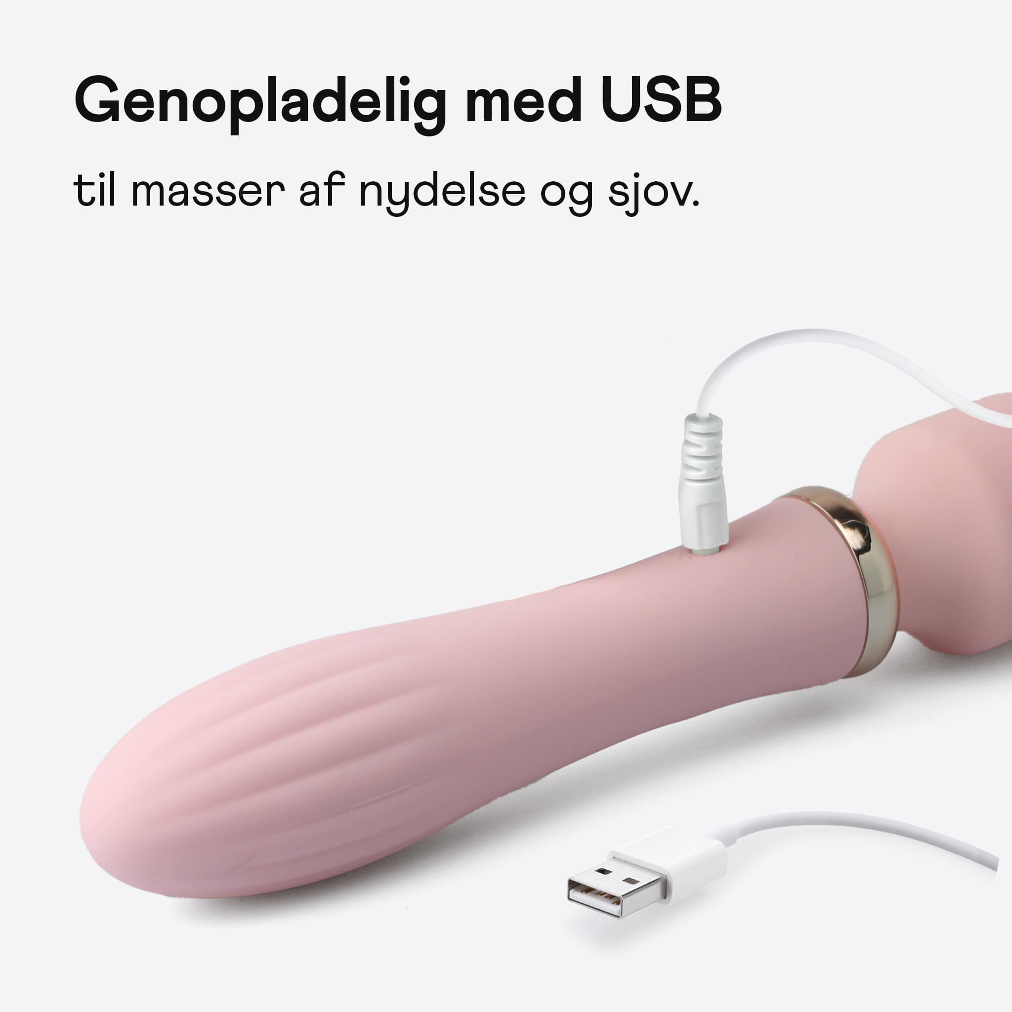 Amina Truth 2-i-1 genopladelig wand og dildo vibrator