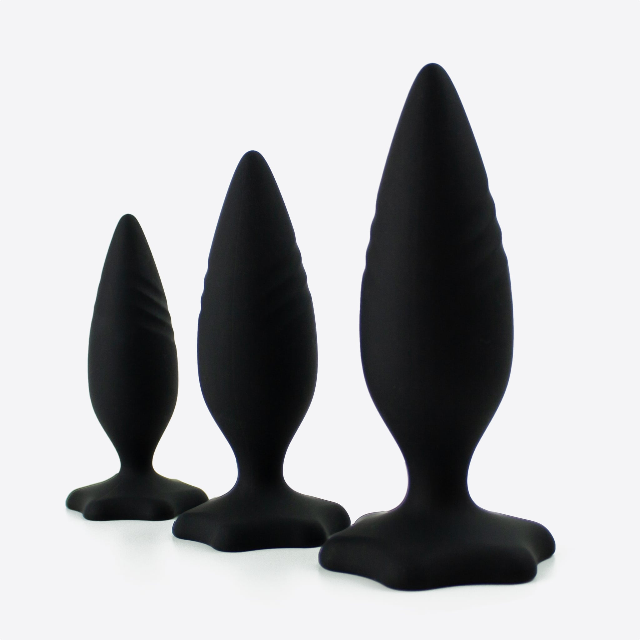 Unilove Rocket sort anal plug sæt 3 stk.