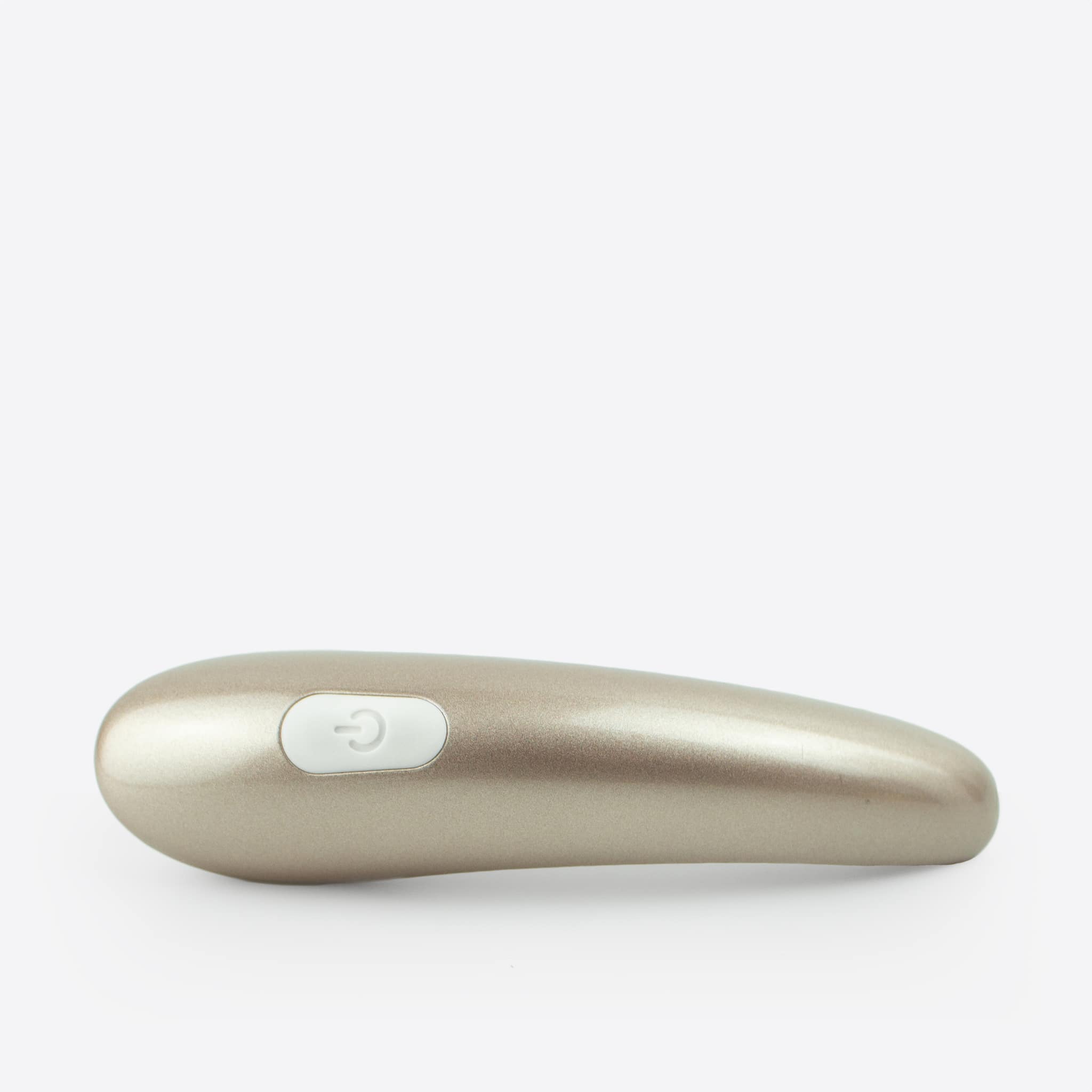 Nærbillede af Amina Wave Pro pulserende klitoris stimulator liggende set fra siden