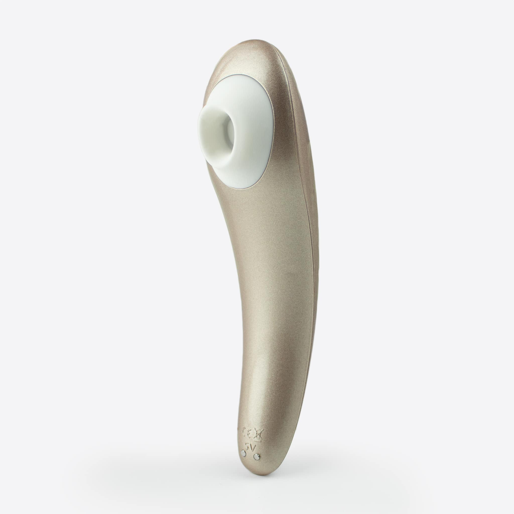 Nærbillede af Amina Wave Pro pulserende klitoris stimulator fra siden