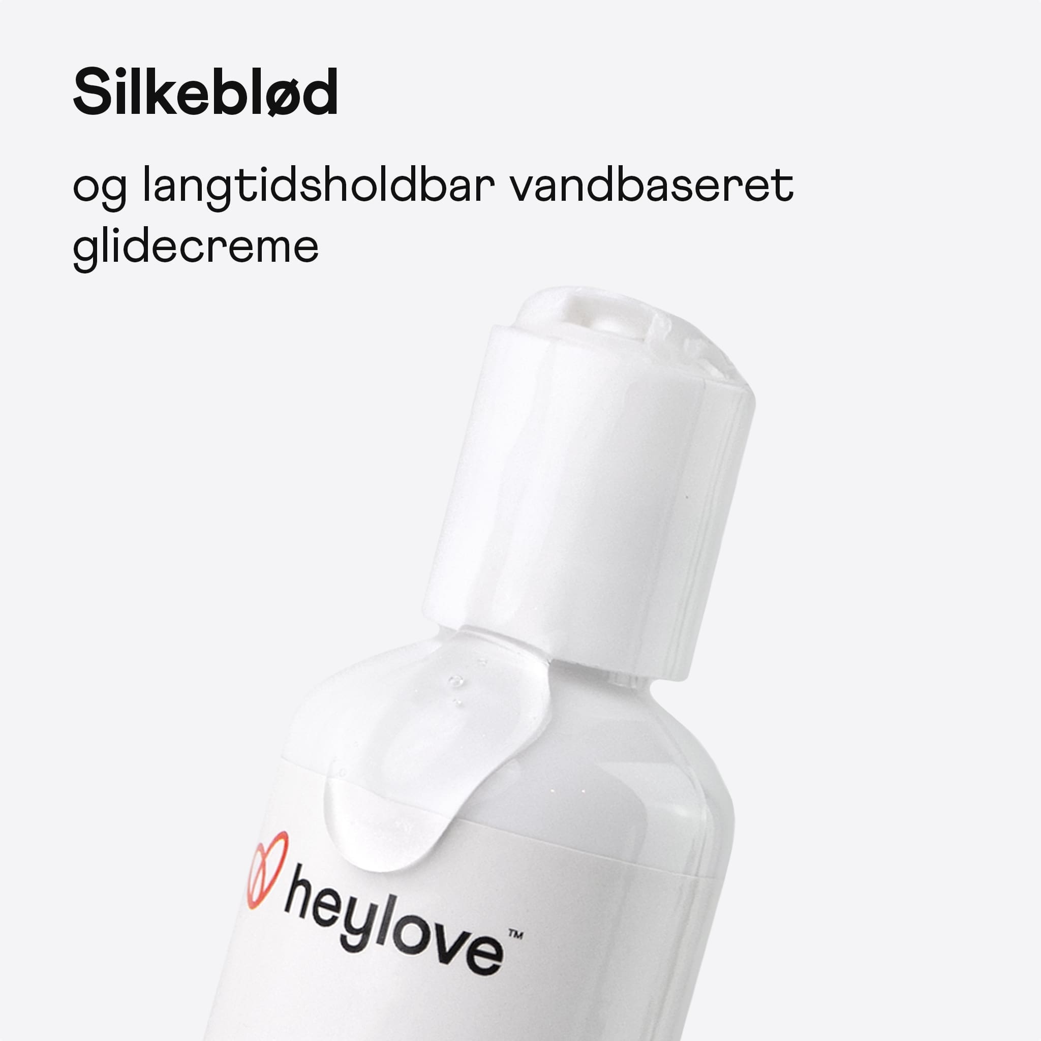 Heylove vandbaseret glidecreme set tæt på